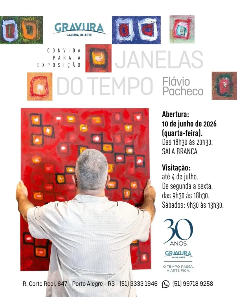 Exposição “Janelas do Tempo”, de Flávio Pacheco