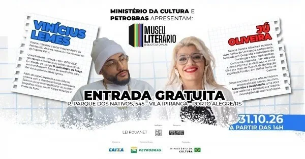 Quinto Museu Literário – Jú Oliveira e Vinícius Lemes