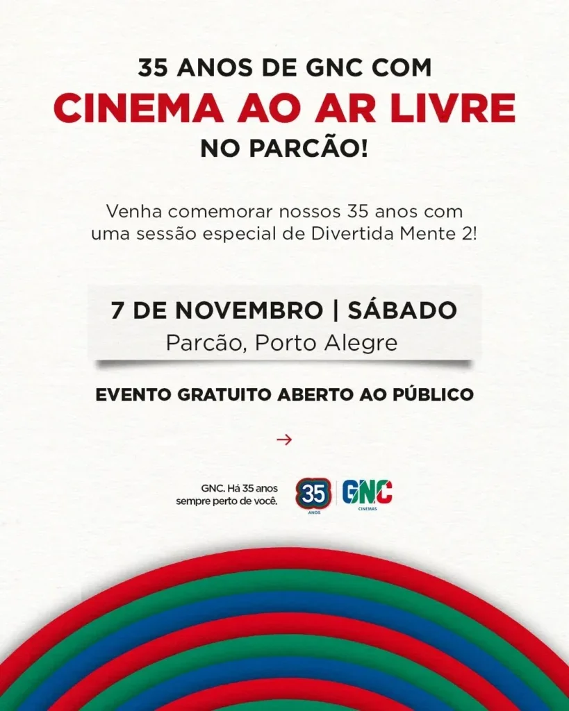Cinema ao ar livre – 35 anos do GNC